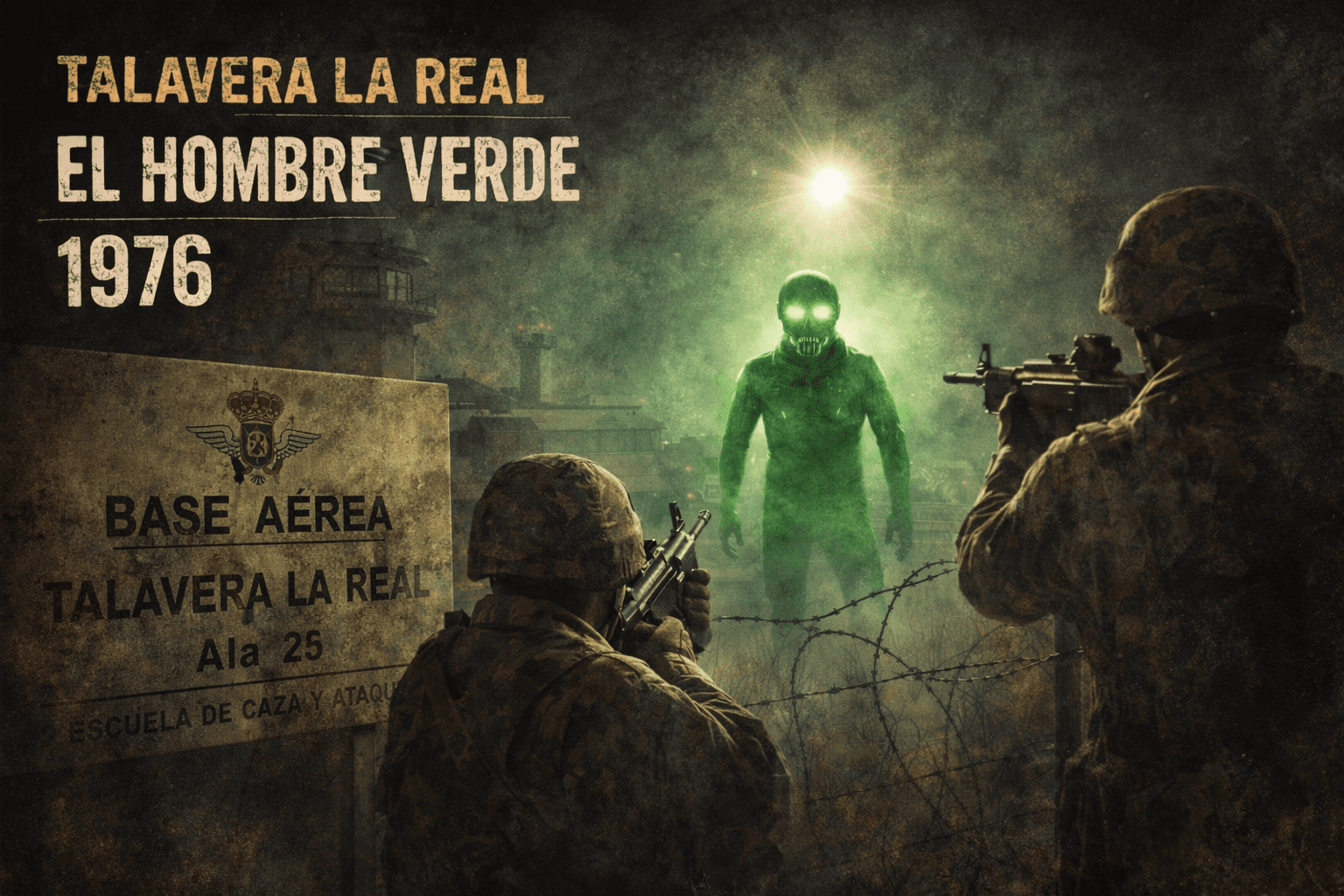 La Base Aérea de Talavera la Real y “el Hombre Verde”: la noche en que el perímetro se volvió literatura