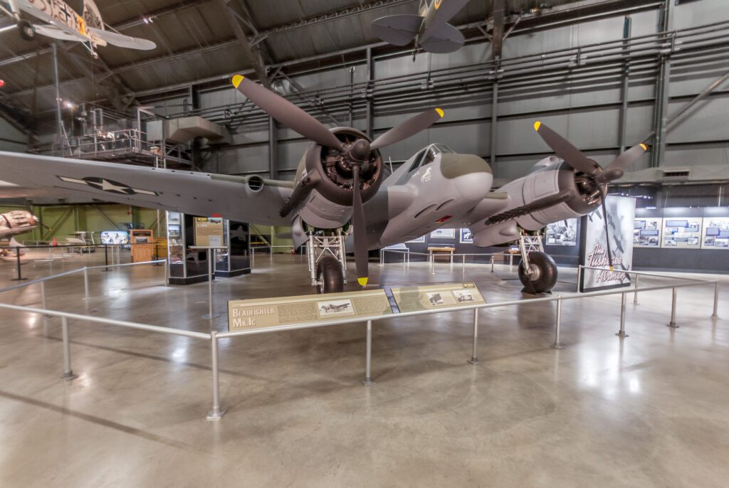 Beaufighter Mk Ic A19-43 – On public display at the National Museum of the United States Air Force, Dayton, Ohio since October 2006. Although flown in combat in the south-west Paci