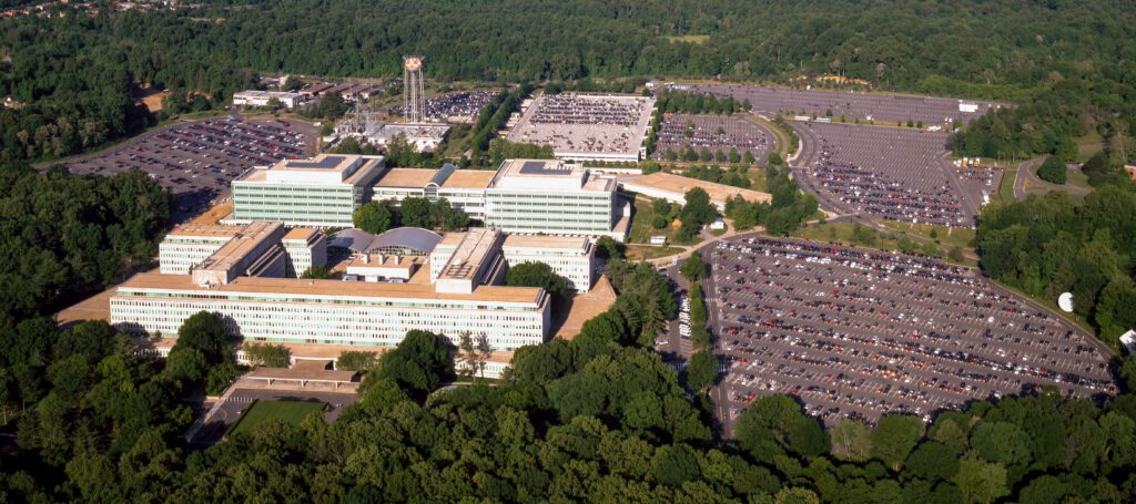 Vista aérea de la sede de la Agencia Central de Inteligencia en Langley, Virginia